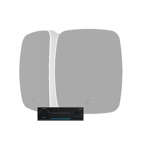 Arylic LA50 & Klipsch RSM-525 Hvite Utendørspakke med Streaming i gruppen Pakker / HiFi - musikkanlegg hos Ljudfokus (SETLA50PKT7)