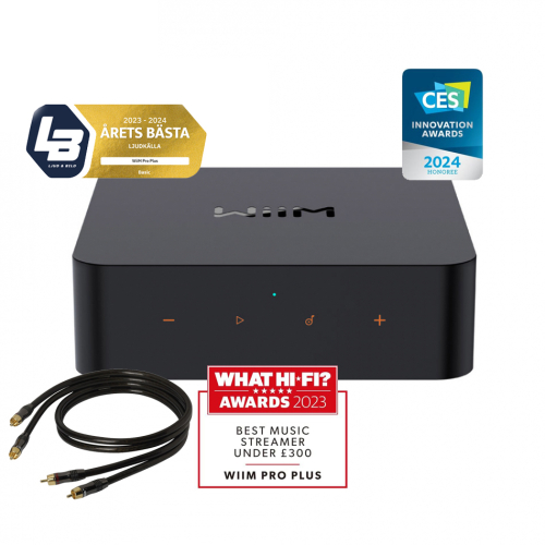 WiiM PRO Plus nettverksstreamer med Real Cable RCA-lydkabel 0.75 meter i gruppen Multiroom / Nettverksstreamere hos Ljudfokus (SETPROPLUSPKT2)