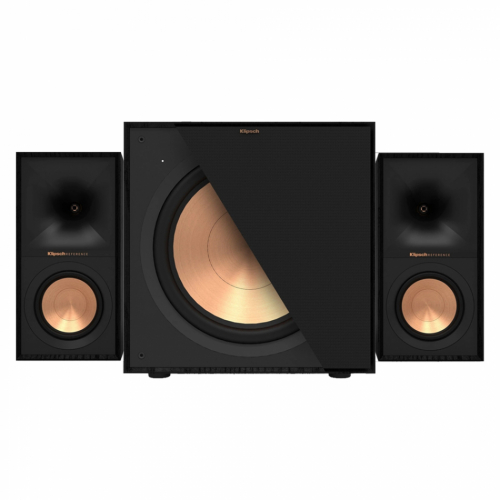 Klipsch R-50M & Klipsch R-121SW Høyttalerpakke Stereo 2.1 i gruppen Pakker / Høyttalere til musikk hos Ljudfokus (SETR50MPKT4)