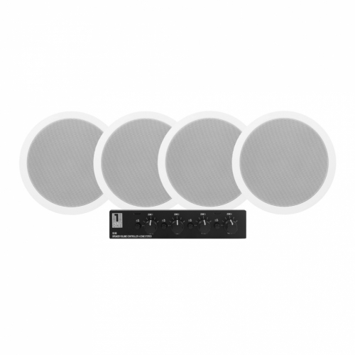 System One SC4B høyttalerbryter & 2 par System One IC820 innbyggingshøyttalere i gruppen Multiroom / Høyttalervelger hos Ljudfokus (SETSC4BPKT1)
