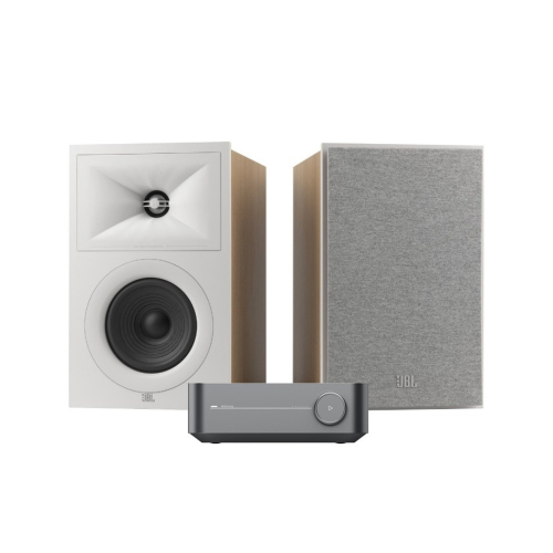 WiiM Amp Pro & JBL Stage 250B Latte Stereosystem med streaming i gruppen Pakker / HiFi - musikkanlegg hos Ljudfokus (SETSTAGE250BPKT6)