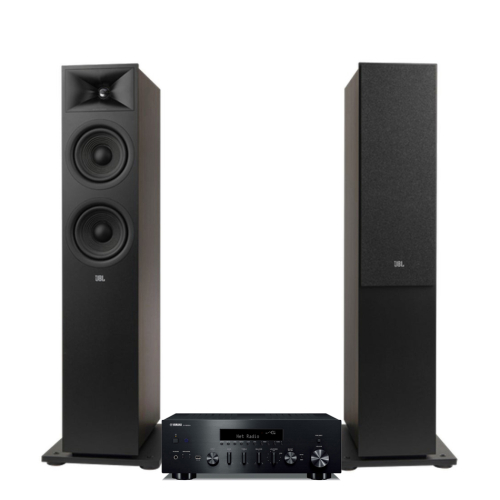Yamaha R-N600A & JBL Stage 260F Espresso Stereosystem med streaming i gruppen Pakker / HiFi - musikkanlegg hos Ljudfokus (SETSTAGE260FPKT5)