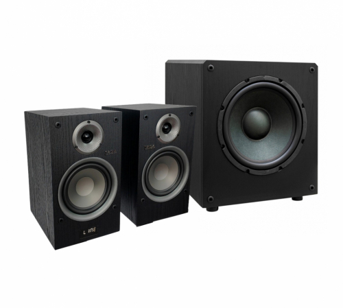 TAGA Harmony TAV-500B aktivt høyttalersystem stereo 2.1 i gruppen Pakker / Aktive høyttalersystemer hos Ljudfokus (SETTAV500BPKT1)