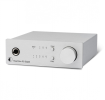 Pro-Ject Head Box S2 Digital hodetelefonforsterker med DAC & forforsterkerutgang, sølv