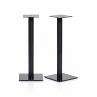 Norstone Epur Stand, svart høyttalerstativ med en glassfot 60 cm høy