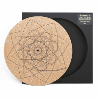 Simply Analog Cork Slipmat Geo, korkmatte med trykk for platespiller