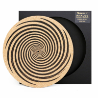 Simply Analog Cork Slipmat Vertigo, korkmatte med trykk for platespiller