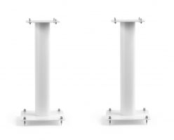 Norstone Stylum 1, matte hvite høyttalerstativer 50 cm høye