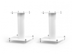 Norstone Stylum S, matte hvite høyttalerstativer 20 cm høye