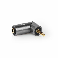 Nedis CATB22975GY, vinklet 3.5mm stereo adapterplugg hann-hunn