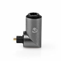 Nedis CATB25920GY, optisk vinklet adapterplugg hunn-hann