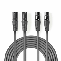 Nedis XLR-lydkabel for stereo, XLR hann - XLR hunn
