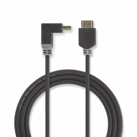 Nedis HDMI-kabel med Ethernet & vinklet kontakt, 2 meter