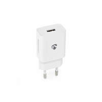 Nedis USB-A strømadapter 2.4A, hvit