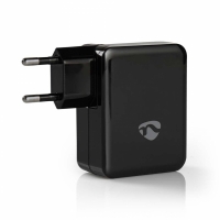 Nedis USB-vegglader 4.8A 2xUSB-A og 1xUSB-C, svart