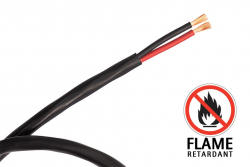Supra Skyflex 2x4.0 FRHF høyttalerkabel, løpemeter svart