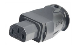 Supra LoRad SWF-10s strømkontakt, hunn, 10 Ampere