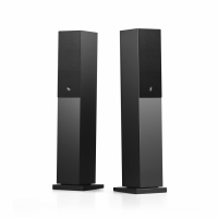 Audio Pro A38 W strømmingshøyttaler drevet av Linkplay med HDMI ARC, svart par