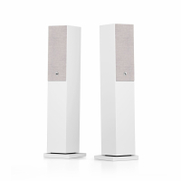 Audio Pro A38 W strømmingshøyttaler drevet av Linkplay med HDMI ARC, hvitt par