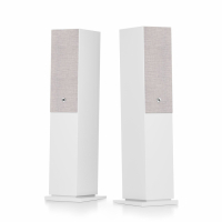 Audio Pro A48 W strømmingshøyttaler drevet av Linkplay med HDMI ARC, hvitt par