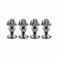 Monacor SPS10-Black Chrome spikes i metall, 4-pakning
