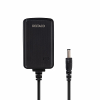Deltaco PS12-20B Strømadapter 12V DC/2A, svart