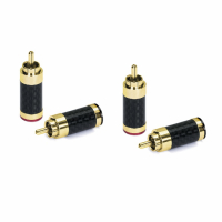 Dynavox Cinchstecker Carbon RCA-kontakter, 4-pakning