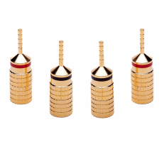 Analogis Speaker Cable Pins, 4-pack kontakter for høyttalerkabel