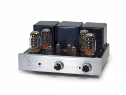 Cayin CS-55A rørforsterker med KT88 og RIAA-trinn, sølv