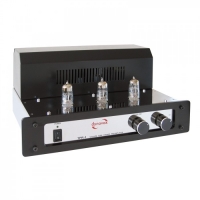 Dynavox TPR-1 kompakt rørbestykket stereoforforsterker, kromfinish