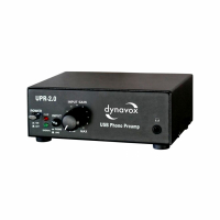 Dynavox UPR 2.0 RIAA-trinn med USB & hodetelefonforsterker for platespiller, svart