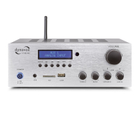 Dynavox VT80MK kompakt stereoforsterker med Bluetooth & Radio, sølv