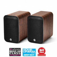 Q Acoustics M20 aktive stereohøyttalere med Bluetooth & DAC, valnøtt par