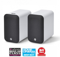 Q Acoustics M20 aktive stereohøyttalere med Bluetooth & DAC, hvitt par