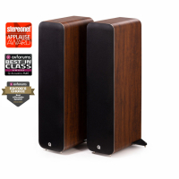 Q Acoustics M40 aktive stereohøyttalere med Bluetooth & DAC, valnøtt par