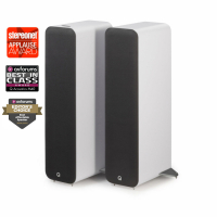 Q Acoustics M40 aktive stereohøyttalere med Bluetooth & DAC, hvitt par