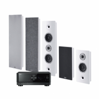 Yamaha RX-V6A & Heco Ambient 44F hjemmekinopakke 5.0 hvitt