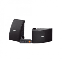 Fosi Audio BT20A Max & Yamaha NS-AW392 svarte utendørshøyttalere stereopakke