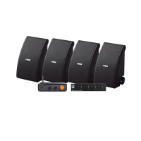 Fosi Audio BT20A Max med SC4B & 2 par Yamaha NS-AW392 svarte utendørshøyttalere