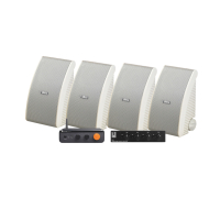 Fosi Audio BT20A Max med SC4B & 2 par Yamaha NS-AW392 hvite utendørshøyttalere