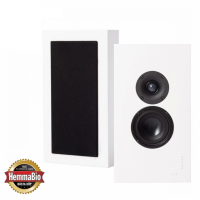 DLS Flatbox Midi vegghøyttaler, matt hvit stereopar