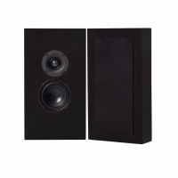 DLS Flatbox Midi vegghøyttaler, matt svart stereopar