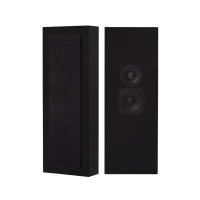 DLS Flatbox Slim Large vegghøyttaler, matt svart stereopar