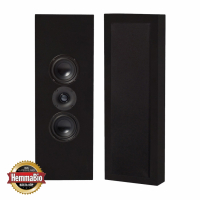 DLS Flatbox XL vegghøyttaler, matt svart stereopar