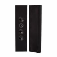 DLS Flatbox XXL vegghøyttaler, matt svart stereopar