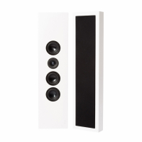 DLS Flatbox XXL vegghøyttaler, matt hvitt stereopar