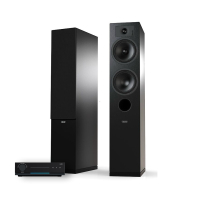 Arylic LA150 & Indiana Line Tesi 5 svarte strømmepakke stereo