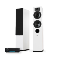 Arylic LA150 & Indiana Line Tesi 5 hvite strømmepakke stereo