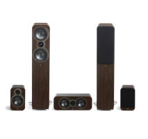Q Acoustics 3050c høyttalerpakke for surround 5.0, valnøtt