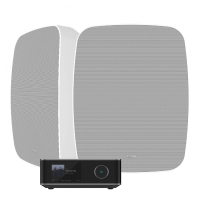 Wiim Amp Ultra & Klipsch RSM-800 hvite utendørshøyttalere stereopakke